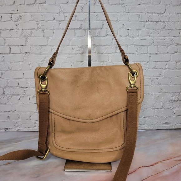 Fossil Modern Cargo Crossbody Satchel Bag Convertible Shoulder Handbag Brown - Picture 1 of 10